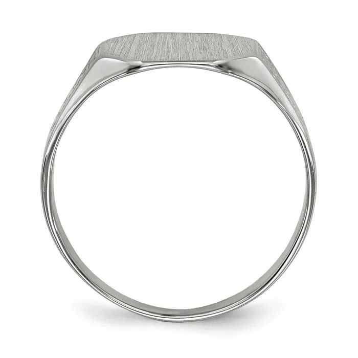 Rings Goldia 14k White Gold 90x105mm Closed Back Signet Ring