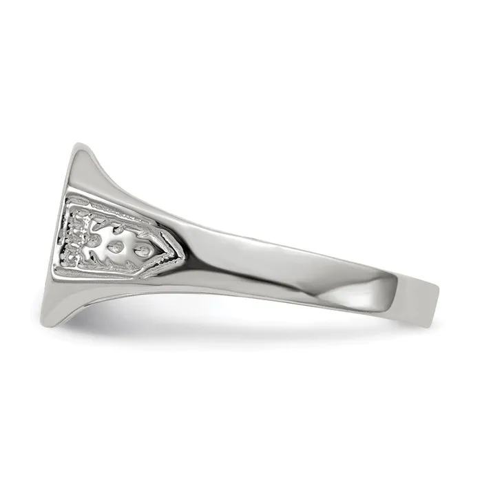 Rings Goldia 14k White Gold 90x105mm Closed Back Signet Ring