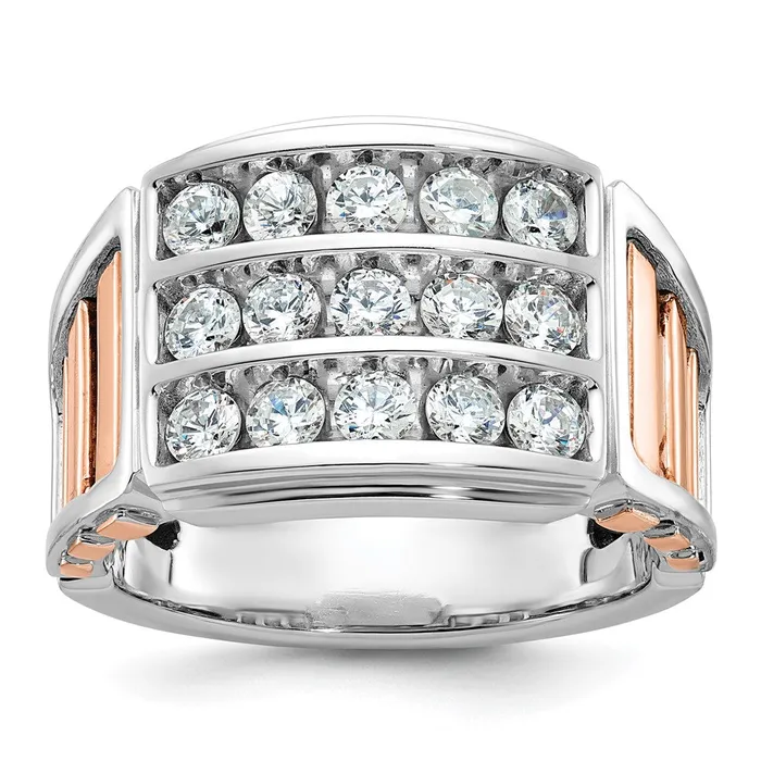 Rings Goldia 14k WhiteRose Gold Twotone Gold WhiteRose Gold Mens 15 carat Diamond Complete Ring Rings Goldia 14k WhiteRose Gold Twotone Gold WhiteRose Gold Mens 15 carat Diamond Complete Ring