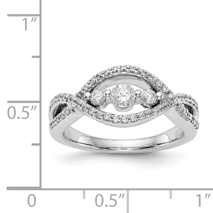 Rings Goldiacom 14K White Gold Diamond Band