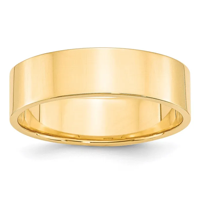 Rings Goldia Solid 10K Yellow Gold 6mm Light Weight Flat MensWomens Wedding Band Ring Size 8 Rings Goldia Solid 10K Yellow Gold 6mm Light Weight Flat MensWomens Wedding Band Ring Size 8