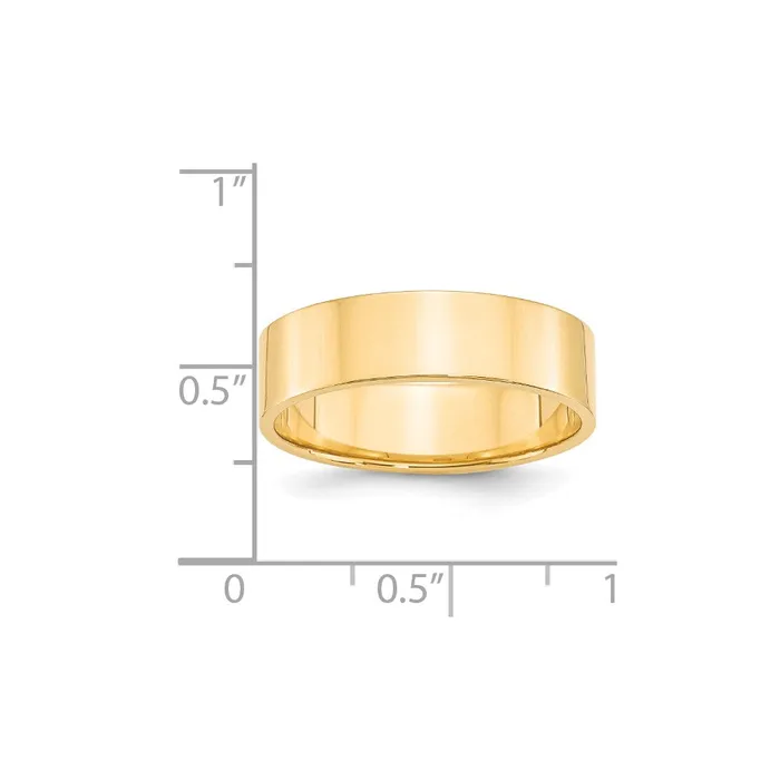 Rings Goldia Solid 10K Yellow Gold 6mm Light Weight Flat MensWomens Wedding Band Ring Size 8 Rings Goldia Solid 10K Yellow Gold 6mm Light Weight Flat MensWomens Wedding Band Ring Size 8