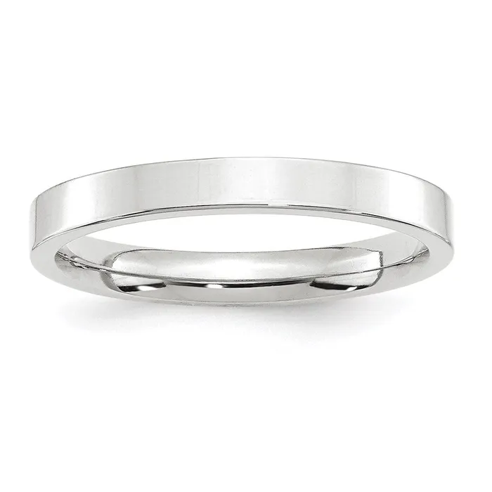 Rings Goldia Solid 14K White Gold 3mm Standard Flat Comfort Fit MensWomens Wedding Band Ring Size 135 Rings Goldia Solid 14K White Gold 3mm Standard Flat Comfort Fit MensWomens Wedding Band Ring Size 135