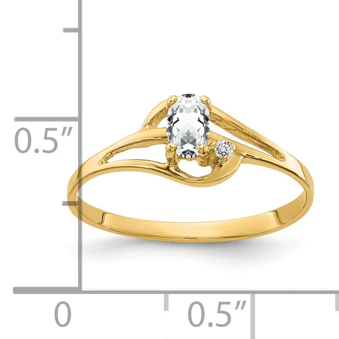 Rings Goldia Solid 14k Yellow Gold 5x3mm Oval Cubic Zirconia AA Simulated CZ Ring