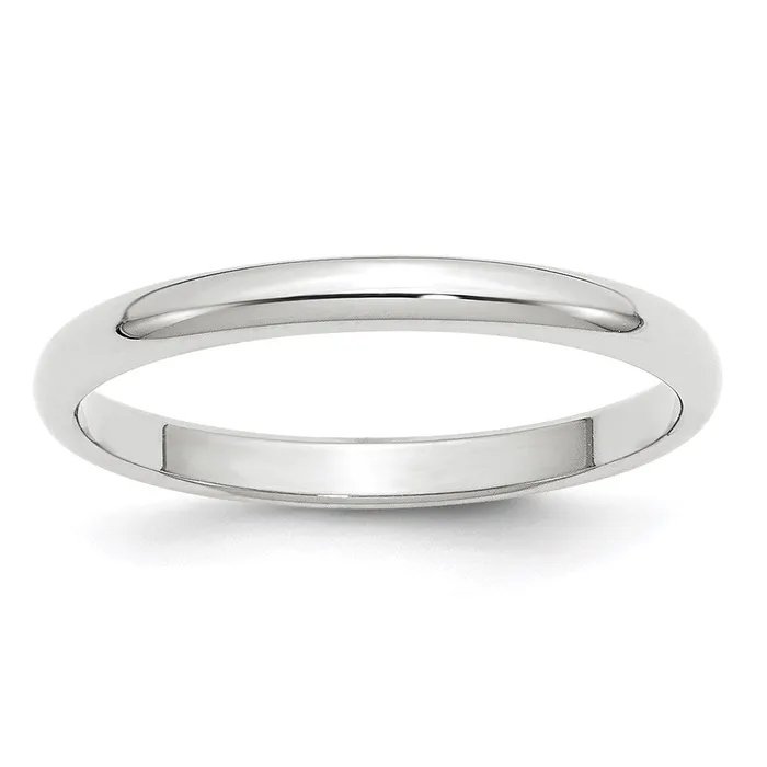 Rings Goldia Solid 18K White Gold 25mm Half Round MensWomens Wedding Band Ring Size 14 Rings Goldia Solid 18K White Gold 25mm Half Round MensWomens Wedding Band Ring Size 14