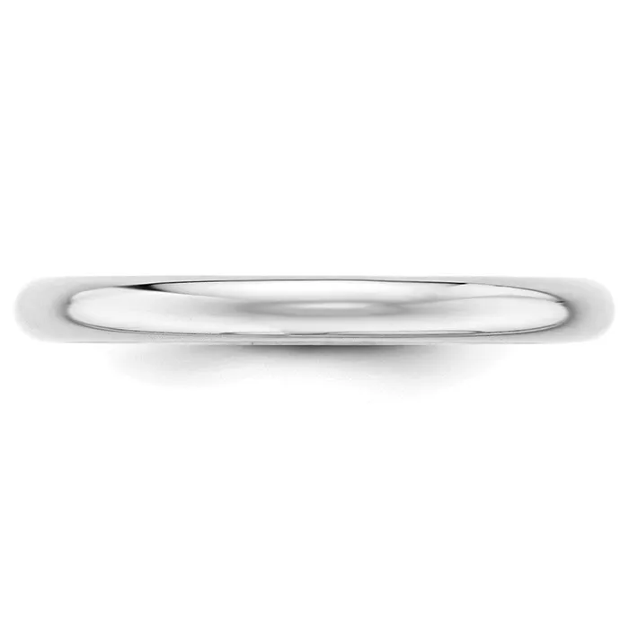 Rings Goldia Solid 18K White Gold 25mm Half Round MensWomens Wedding Band Ring Size 14 Rings Goldia Solid 18K White Gold 25mm Half Round MensWomens Wedding Band Ring Size 14