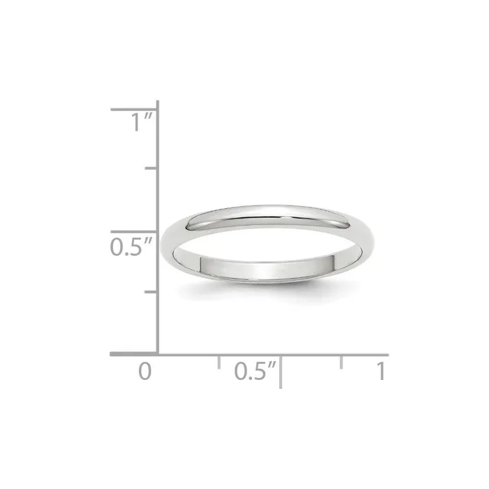 Rings Goldia Solid 18K White Gold 25mm Half Round MensWomens Wedding Band Ring Size 14 Rings Goldia Solid 18K White Gold 25mm Half Round MensWomens Wedding Band Ring Size 14