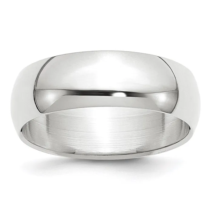 Rings Goldia Solid 18K Yellow Gold White Gold 7mm HalfRound MensWomens Wedding Band Ring Size 5 Rings Goldia Solid 18K Yellow Gold White Gold 7mm HalfRound MensWomens Wedding Band Ring Size 5