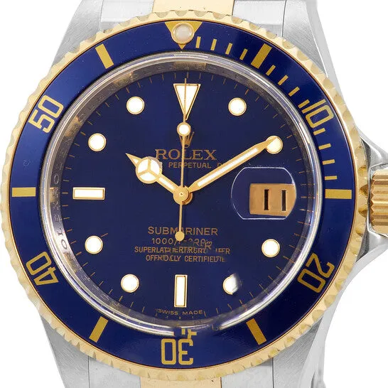 Rings Original Preowned Rolex Submariner Blue Dial TwoTone Mens Watch 16613BLSO JMS always Rings Original Preowned Rolex Submariner Blue Dial TwoTone Mens Watch 16613BLSO JMS always