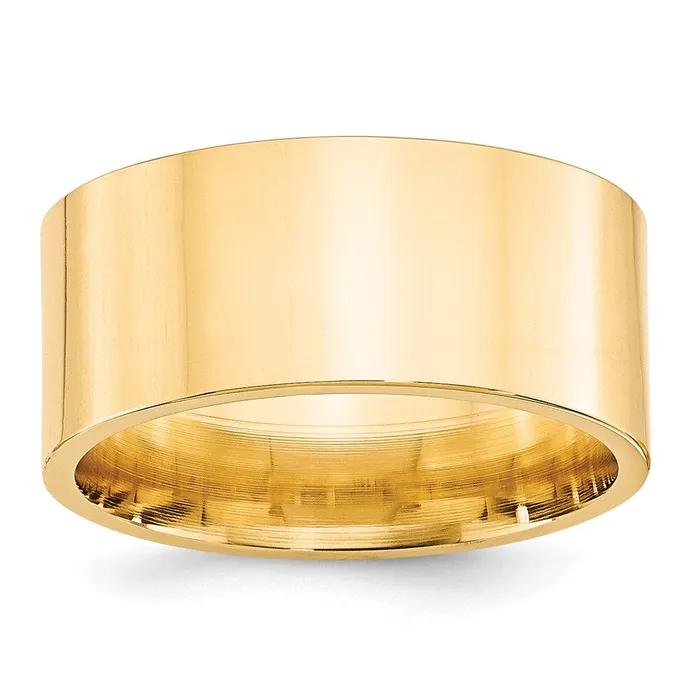 Rings Solid 14K Yellow Gold 10mm Standard Flat Comfort Fit MensWomens Wedding Band Ring Size 10 Goldia Rings Solid 14K Yellow Gold 10mm Standard Flat Comfort Fit MensWomens Wedding Band Ring Size 10 Goldia
