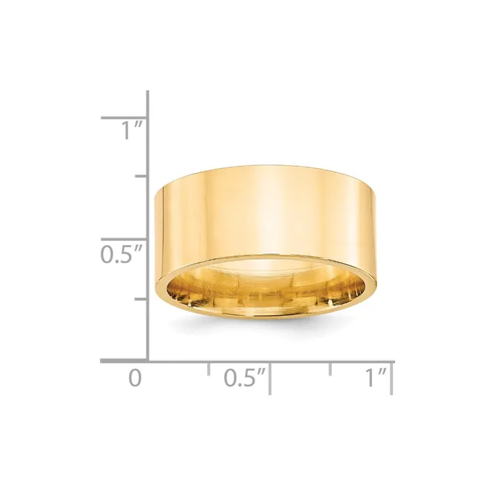 Rings Solid 14K Yellow Gold 10mm Standard Flat Comfort Fit MensWomens Wedding Band Ring Size 10 Goldia Rings Solid 14K Yellow Gold 10mm Standard Flat Comfort Fit MensWomens Wedding Band Ring Size 10 Goldia