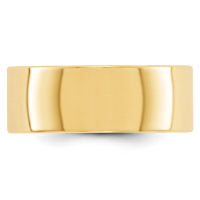 Rings Solid 14K Yellow Gold 8mm Light Weight Flat MensWomens Wedding Band Ring Size 135 Goldia Rings Solid 14K Yellow Gold 8mm Light Weight Flat MensWomens Wedding Band Ring Size 135 Goldia