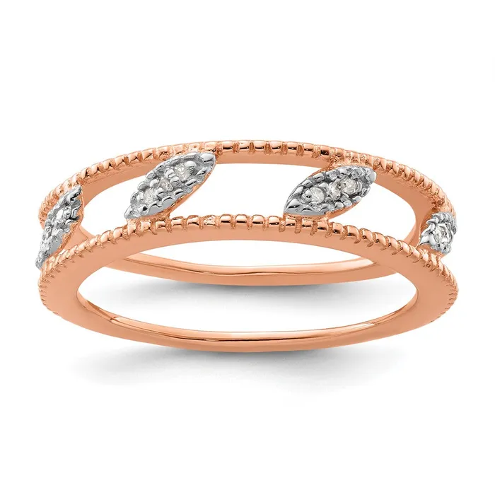 Rings Sterling Silver Stackable Expressions Rose Goldplated Diamond Jacket Ring Goldia Rings Sterling Silver Stackable Expressions Rose Goldplated Diamond Jacket Ring Goldia