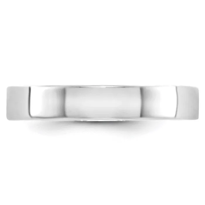 Solid 10K White Gold 4mm Light Weight Flat MensWomens Wedding Band Ring Size 135 Goldia Rings Solid 10K White Gold 4mm Light Weight Flat MensWomens Wedding Band Ring Size 135 Goldia Rings