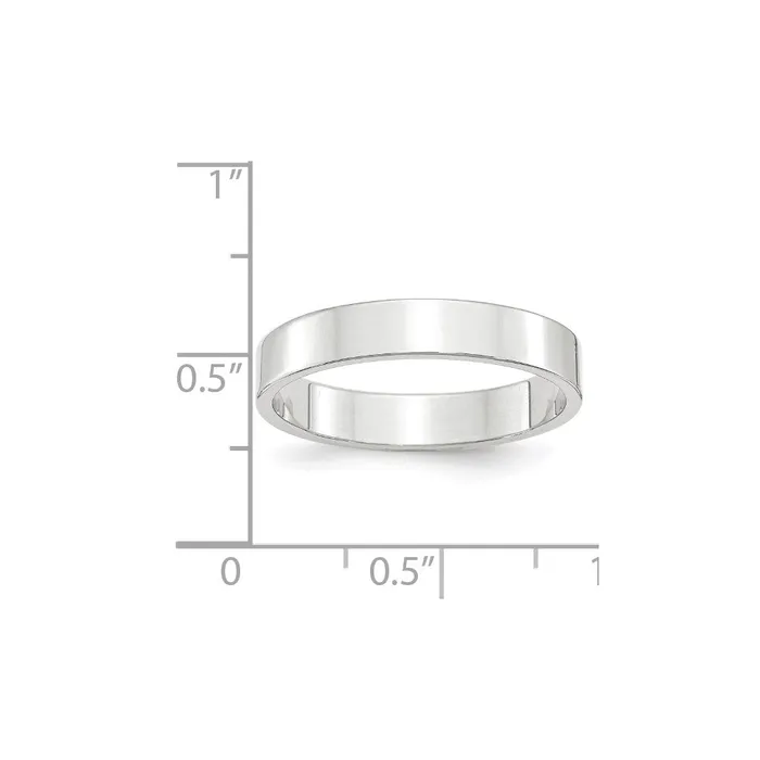 Solid 10K White Gold 4mm Light Weight Flat MensWomens Wedding Band Ring Size 135 Goldia Rings Solid 10K White Gold 4mm Light Weight Flat MensWomens Wedding Band Ring Size 135 Goldia Rings