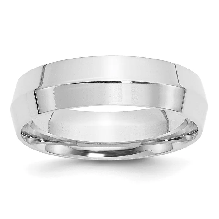Solid 10K White Gold 6mm Knife Edge Comfort Fit MensWomens Wedding Band Ring Size 5 Goldia Rings Solid 10K White Gold 6mm Knife Edge Comfort Fit MensWomens Wedding Band Ring Size 5 Goldia Rings