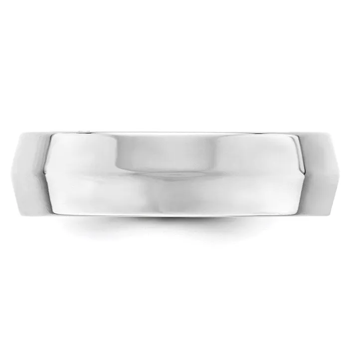 Solid 10K White Gold 6mm Knife Edge Comfort Fit MensWomens Wedding Band Ring Size 5 Goldia Rings Solid 10K White Gold 6mm Knife Edge Comfort Fit MensWomens Wedding Band Ring Size 5 Goldia Rings