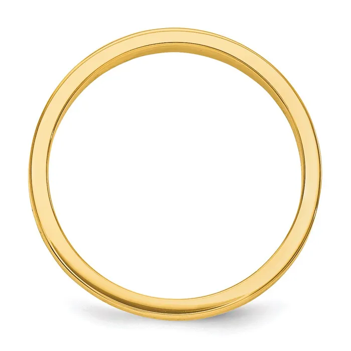 Solid 10K Yellow Gold 3mm Tapered Polished MensWomens Wedding Band Ring Size 65 Goldia Rings Solid 10K Yellow Gold 3mm Tapered Polished MensWomens Wedding Band Ring Size 65 Goldia Rings