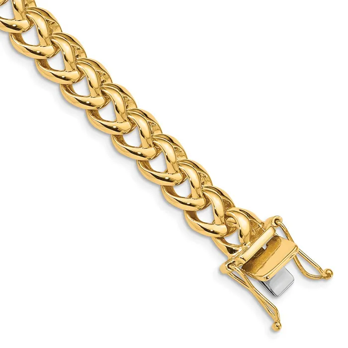 Solid 14K Yellow Gold 22 inch 86mm Hand Polished Fancy Link with Box Catch Clasp Chain Necklace MDS Necklaces Solid 14K Yellow Gold 22 inch 86mm Hand Polished Fancy Link with Box Catch Clasp Chain Necklace MDS Necklaces