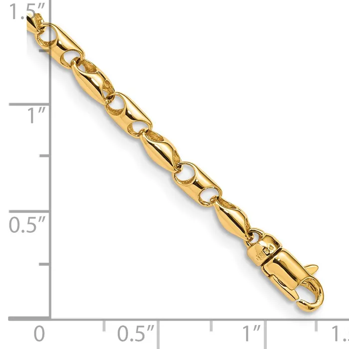 Solid 14K Yellow Gold 75 inch 31mm Fancy Link with Lobter Clasp Bracelet MDS Bracelets Solid 14K Yellow Gold 75 inch 31mm Fancy Link with Lobter Clasp Bracelet MDS Bracelets