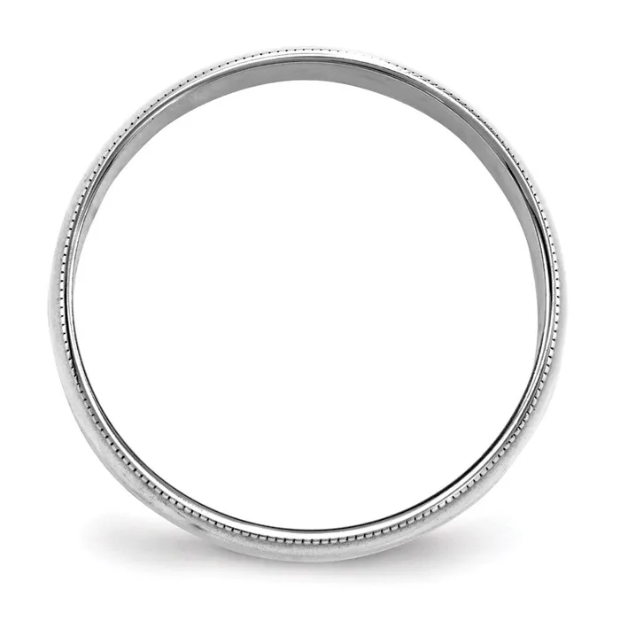 Solid 18K White Gold 6mm Light Weight Milgrain Half Round MensWomens Wedding Band Ring Size 85 Goldia Rings Solid 18K White Gold 6mm Light Weight Milgrain Half Round MensWomens Wedding Band Ring Size 85 Goldia Rings