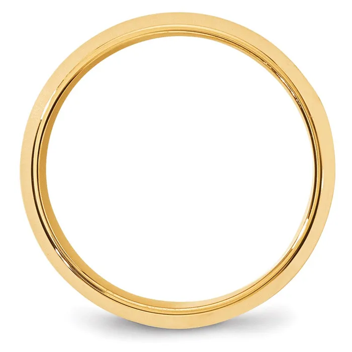 Solid 18K Yellow Gold 8mm Bevel Edge Comfort Fit MensWomens Wedding Band Ring Size 4 Goldia Rings Solid 18K Yellow Gold 8mm Bevel Edge Comfort Fit MensWomens Wedding Band Ring Size 4 Goldia Rings