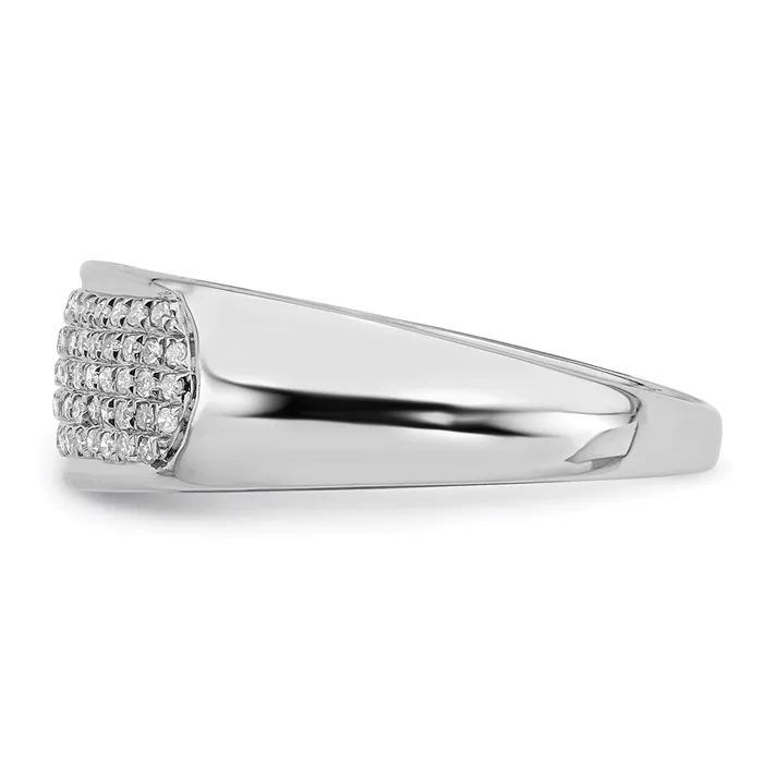 Sterling Silver Rhodium Plated Diamond Ladies Band Goldia Rings