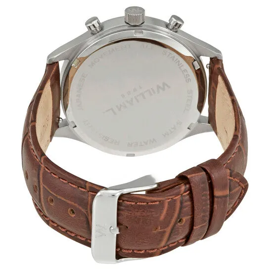 Watches Original William L 1985 Vintage Silver Dial Mens Chronograph Brown Leather Watch WLAC02GOCM JMS always Watches Original William L 1985 Vintage Silver Dial Mens Chronograph Brown Leather Watch WLAC02GOCM JMS always