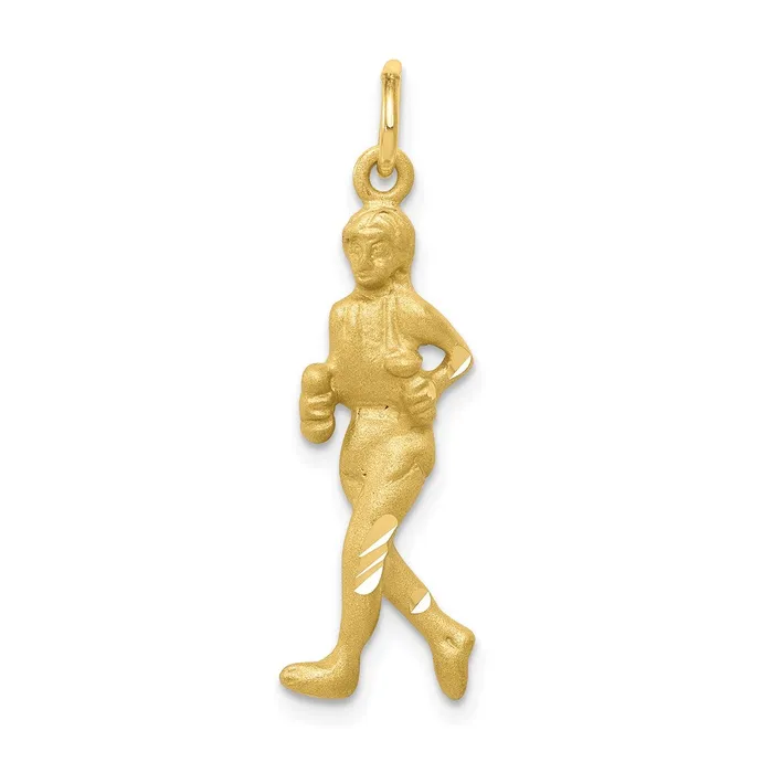 10k Solid Runner Charm TreasureFineJewelers Charm Necklaces