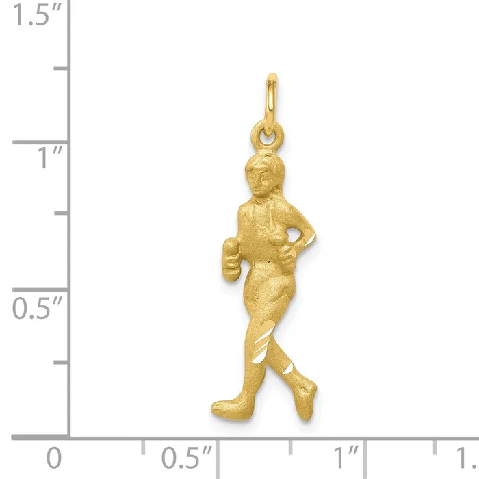 10k Solid Runner Charm TreasureFineJewelers Charm Necklaces