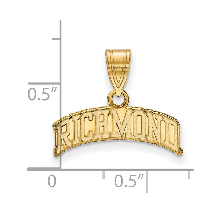 10K Yellow Gold Gold University of Richmond Medium Script Pendant TreasureFineJewelers PreStyled Sets