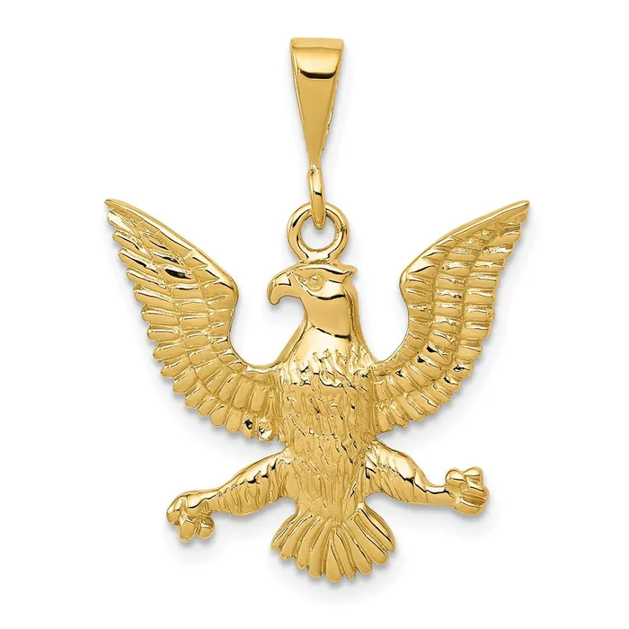 14k Eagle Charm TreasureFineJewelers Charm Necklaces