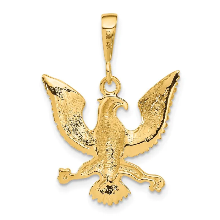 14k Eagle Charm TreasureFineJewelers Charm Necklaces