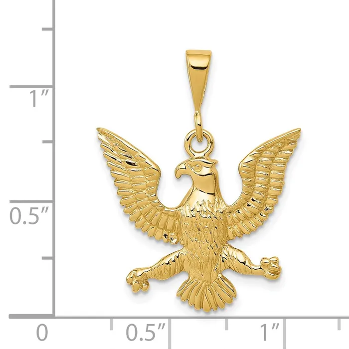 14k Eagle Charm TreasureFineJewelers Charm Necklaces