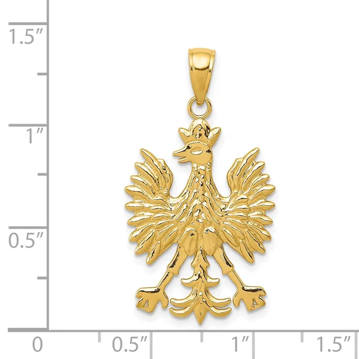 14k Phoenix Mythological Bird Charm TreasureFineJewelers Charm Necklaces