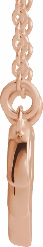14K Rose Gold Leaf 1618 Necklace TreasureFineJewelers Necklaces