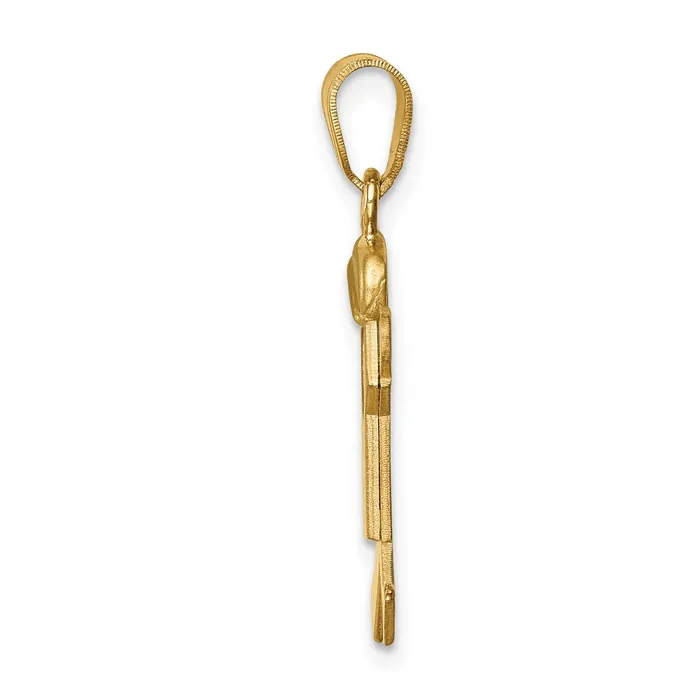 14k TwoTone Small Boy w Hat on Left Engravable Charm TreasureFineJewelers Charm Necklaces