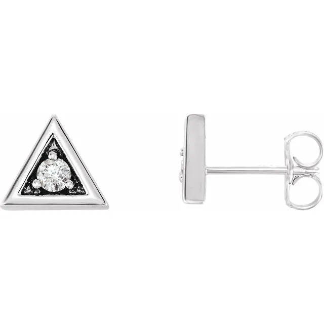 14K White 18 CTW Diamond Triangle Earrings TreasureFineJewelers Earrings 14K White 18 CTW Diamond Triangle Earrings TreasureFineJewelers Earrings