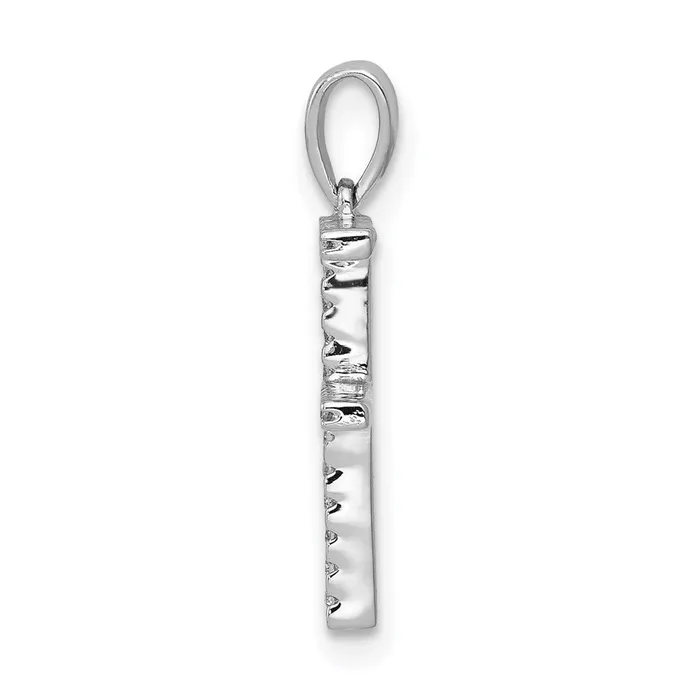 14K White Gold Diamond Letter F Initial Pendant TreasureFineJewelers Necklaces