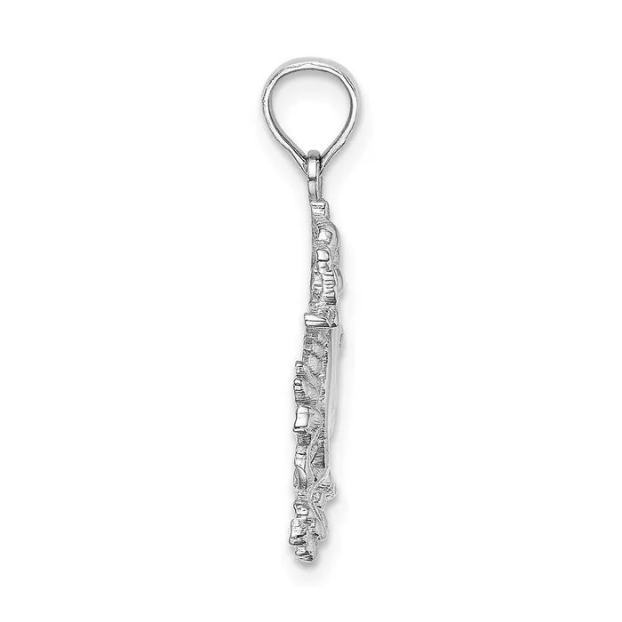 14K White Gold Small Dragon Charm TreasureFineJewelers Charm Necklaces