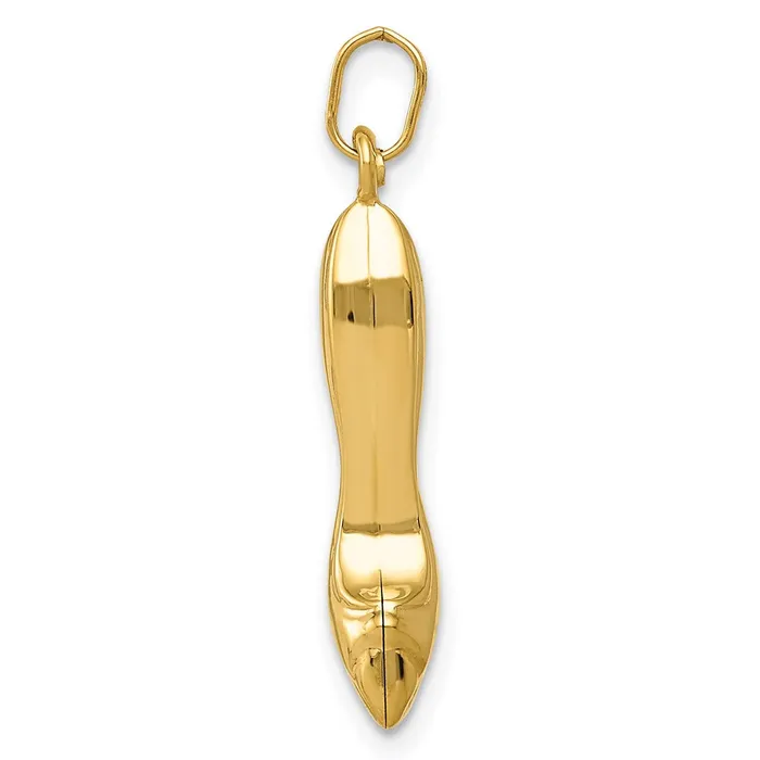 14k Yellow Gold 3D High Heel Shoe Charm TreasureFineJewelers Charm Necklaces