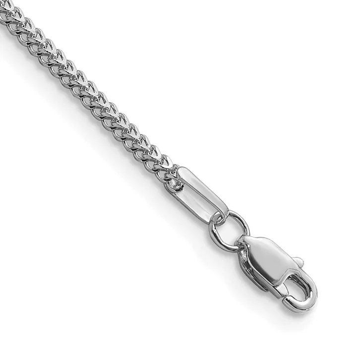 Bracelets TreasureFineJewelers 14k White Gold 13mm Franco with Lobster Clasp Bracelet Bracelets TreasureFineJewelers 14k White Gold 13mm Franco with Lobster Clasp Bracelet