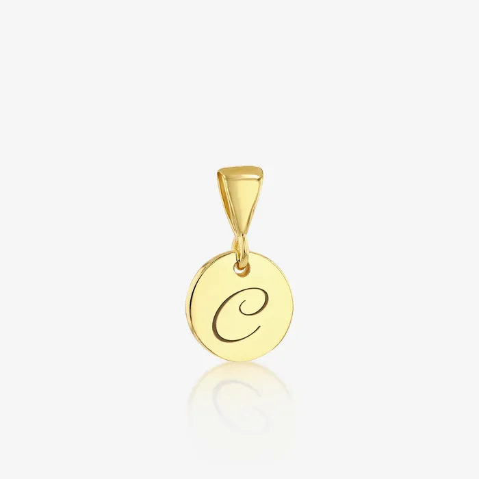 C Initial Cursive Engraved Pendant ONLY 14K 925 Gold Vermeil Ema Jewels Necklaces C Initial Cursive Engraved Pendant ONLY 14K 925 Gold Vermeil Ema Jewels Necklaces