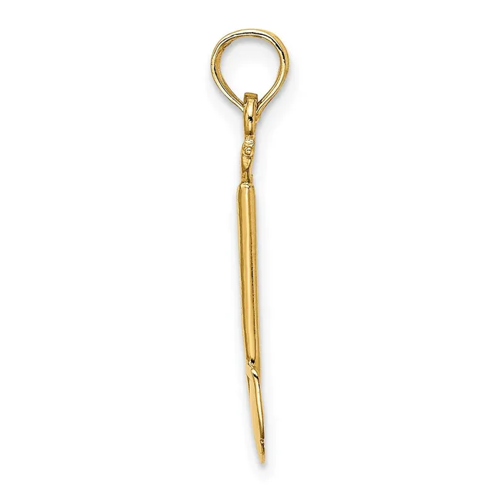 Charm Necklaces 14K 3D Polished Shovel Garden Tool Charm TreasureFineJewelers