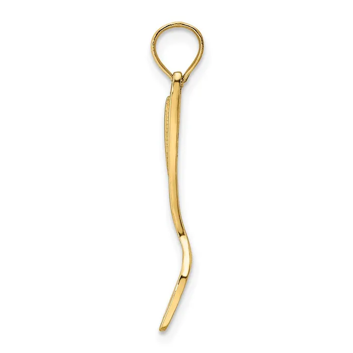 Charm Necklaces 14K 3D Polished Spatula Charm TreasureFineJewelers