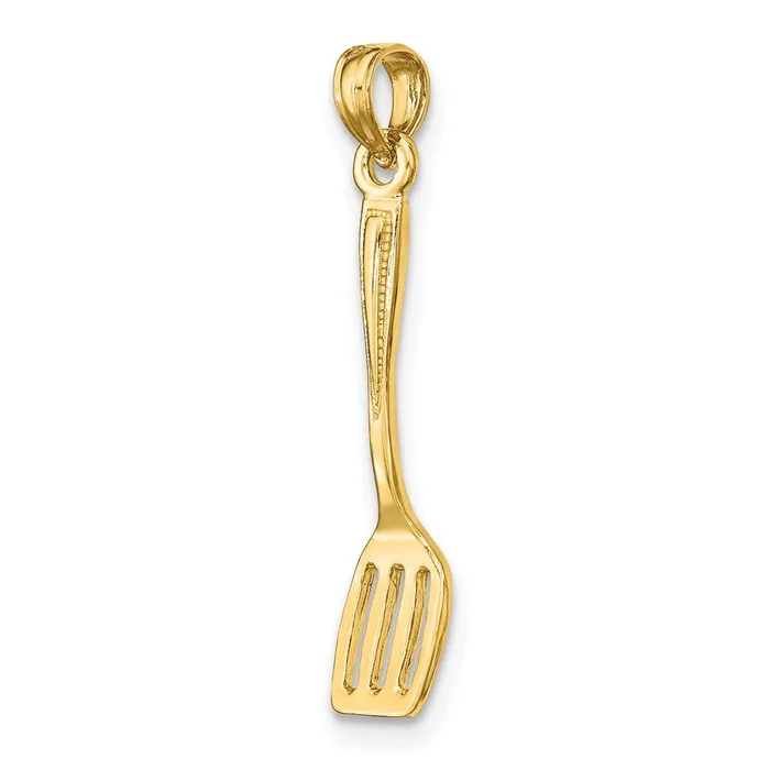 Charm Necklaces 14K 3D Polished Spatula Charm TreasureFineJewelers