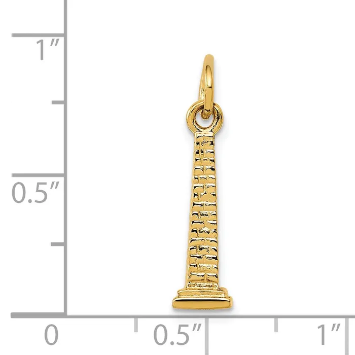 Charm Necklaces TreasureFineJewelers 14K 3D Washington Monument Charm