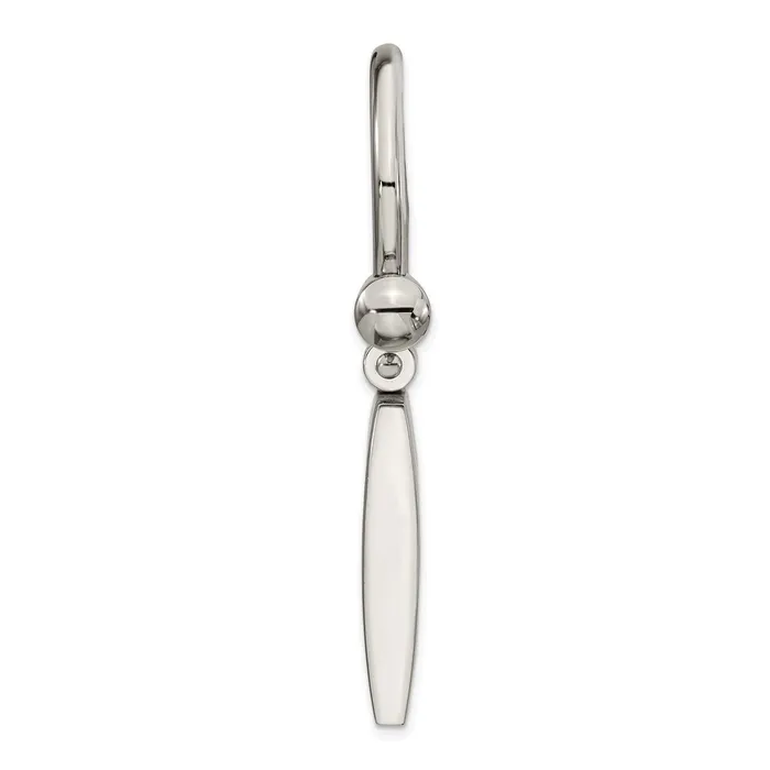 Chisel Stainless Steel Brushed and Polished Key Ring TreasureFineJewelers Rings
