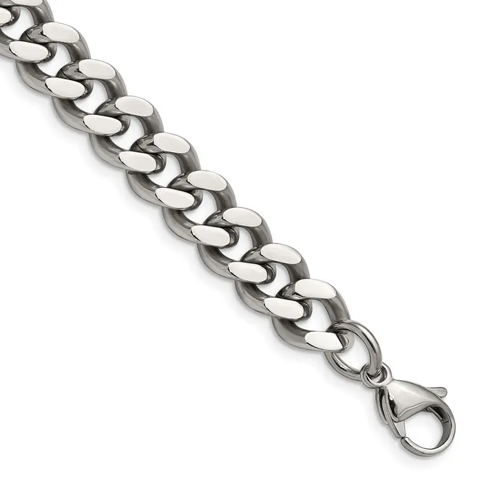 Chisel Stainless Steel Polished 95mm 775 inch Curb Chain TreasureFineJewelers Bracelets Chisel Stainless Steel Polished 95mm 775 inch Curb Chain TreasureFineJewelers Bracelets