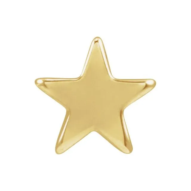 Earrings 14K Yellow Gold 4 mm Star Friction Post Earring TreasureFineJewelers